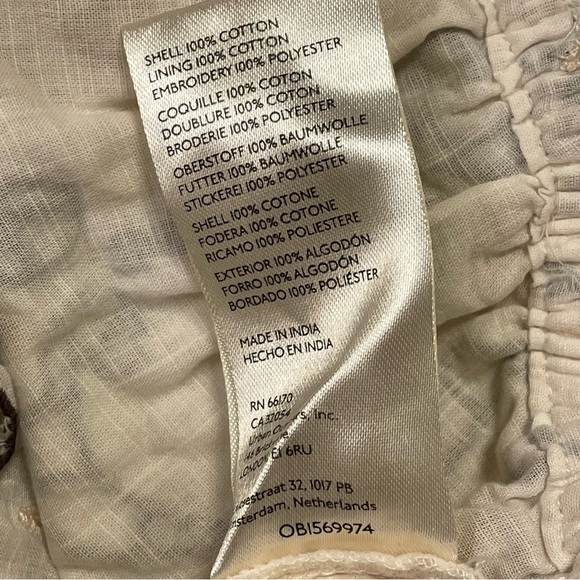 ANTHROPOLOGIE Eyelet Blouse in Neutral Motif - Picture 10 of 11